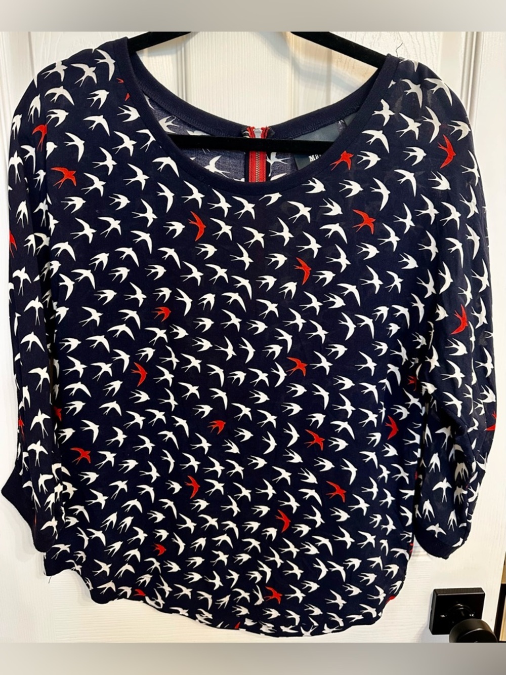 Anthropologie Maeve Flock of Birds Blouse in Size 8 EUC